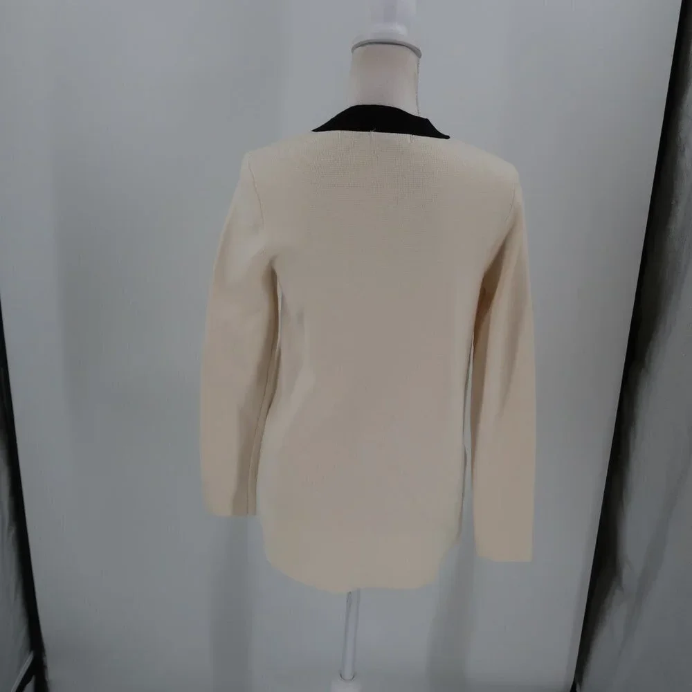 H&M Women's White Black Cardigan Size Small - Picture 6 of 6